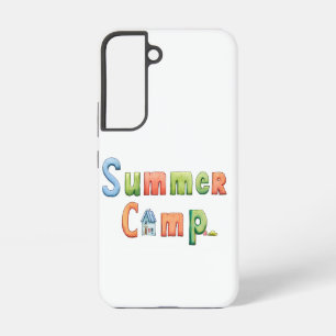 Colorful Summer Camp Text for Outdoor Adventure Samsung Galaxy Case