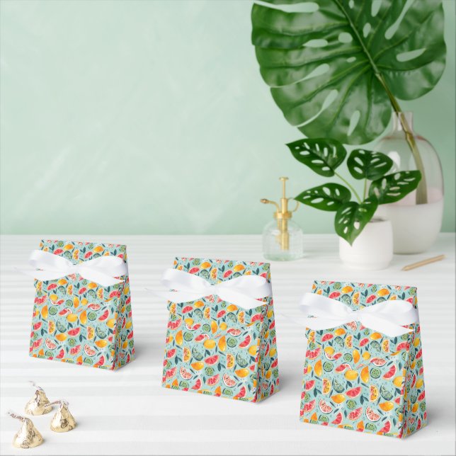 Colorful Summer Fruits Favour Box (Multiple)