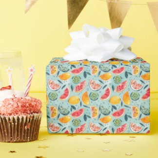 Colorful Summer Fruits Wrapping Paper