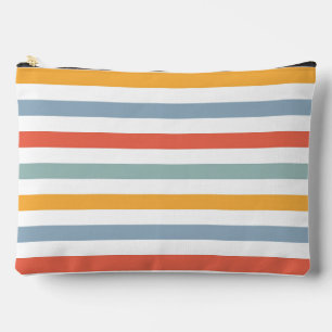 Colorful Summer Surf Aesthetic Horizontal Lines Bo Accessory Pouch
