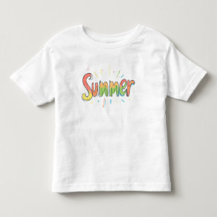 Colorful Summer Text Toddler T-Shirt