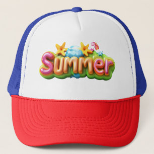 Colorful Summer Text Trucker Hat