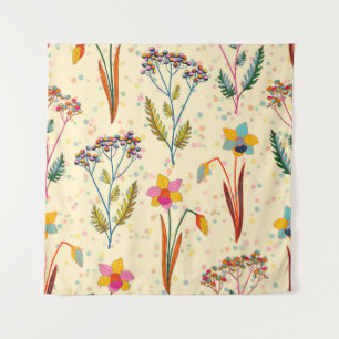 Colorful summer wildflowers tapestry