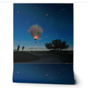 Colorful Sunrise Hot Air Balloon Festival at Dusk Wallpaper