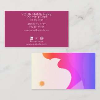 Colorful Sunset Business Card