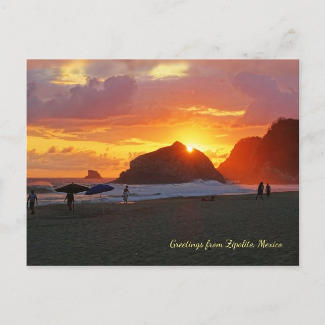 Colorful Sunset (customizable) Postcard (Front)
