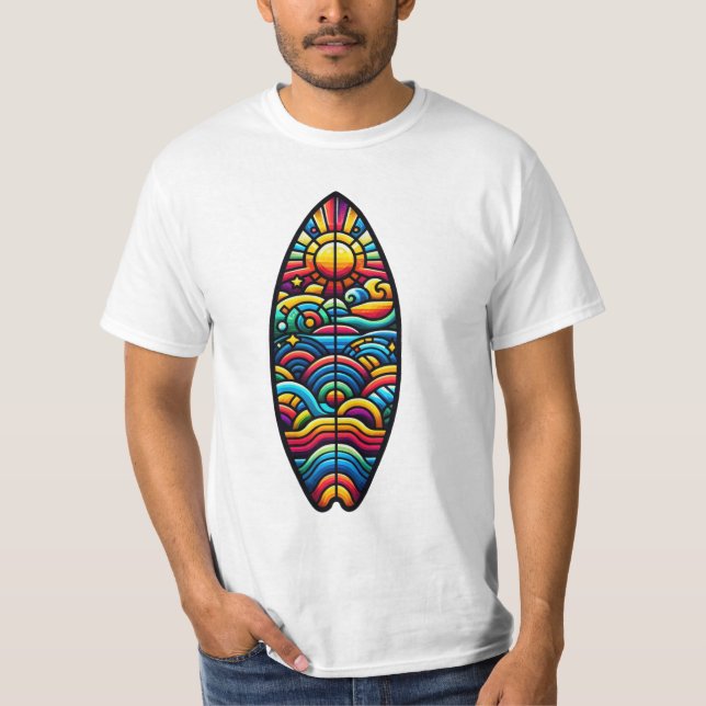 colorful surfboard T-Shirt (Front)