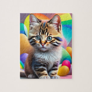 Colorful Sweet Baby Little Cat Jigsaw Puzzle