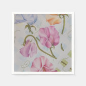 COLORFUL SWEET PEAS PAPER NAPKINS (Front)
