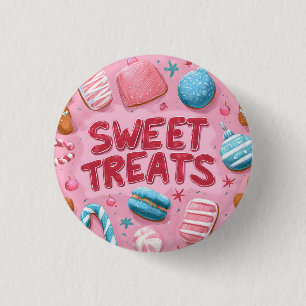 Colorful Sweet Treats Christmas Illustration 3 Cm Round Badge