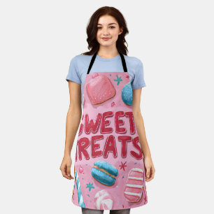 Colorful Sweet Treats Christmas Illustration Apron