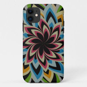 COLORFUL SWIRL FLOWERS iPhone 11 CASE