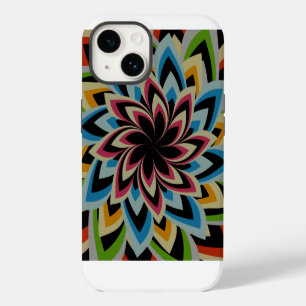 COLORFUL SWIRL FLOWERS   iPhone 14 CASE