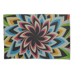 COLORFUL SWIRL FLOWERS   PILLOWCASE