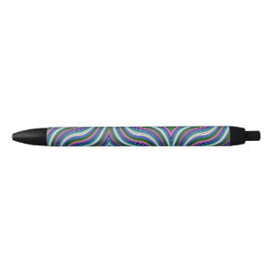 colorful swirly black ink black ink pen