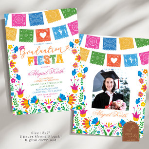 Colorful Talavera Mexican Graduation Fiesta Invitation