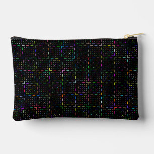 Colorful tech coding electronics pattern accessory pouch