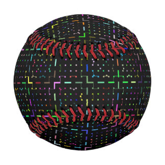 Colorful tech coding electronics pattern  baseball