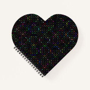 Colorful tech coding electronics pattern  notebook
