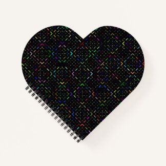 Colorful tech coding electronics pattern  notebook