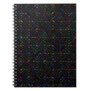 Colorful tech coding electronics pattern notebook
