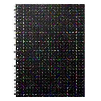 Colorful tech coding electronics pattern  notebook