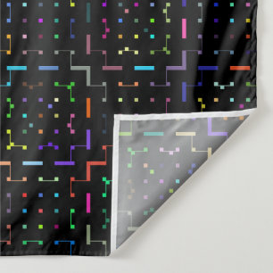 Colorful tech coding electronics pattern tapestry
