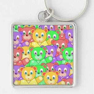 COLORFUL TEDDY BEARS KEY RING