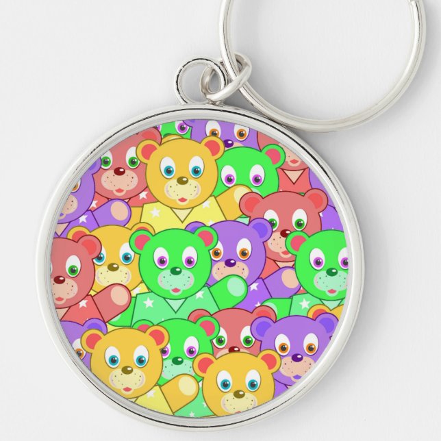 COLORFUL TEDDY BEARS KEY RING (Front)