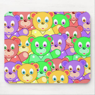 COLORFUL TEDDY BEARS MOUSE PAD