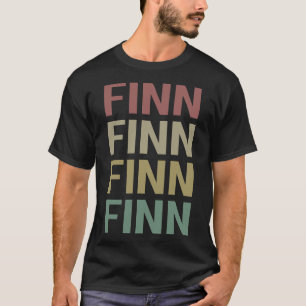 Colorful Text Art - Finn Name T-Shirt