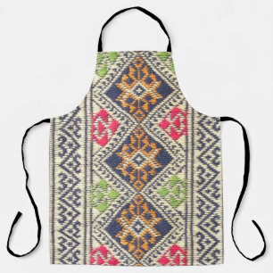Colorful Thailand style rug surface close up vinta Apron