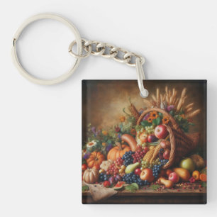 Colorful/Thanksgiving/Cornucopia/Fall Key Ring