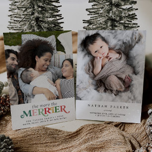 Colorful The More The Merrier Birth Announcement