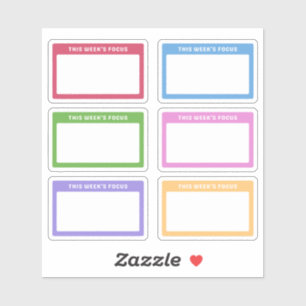 Colorful This Week's Focus Weekly Planner