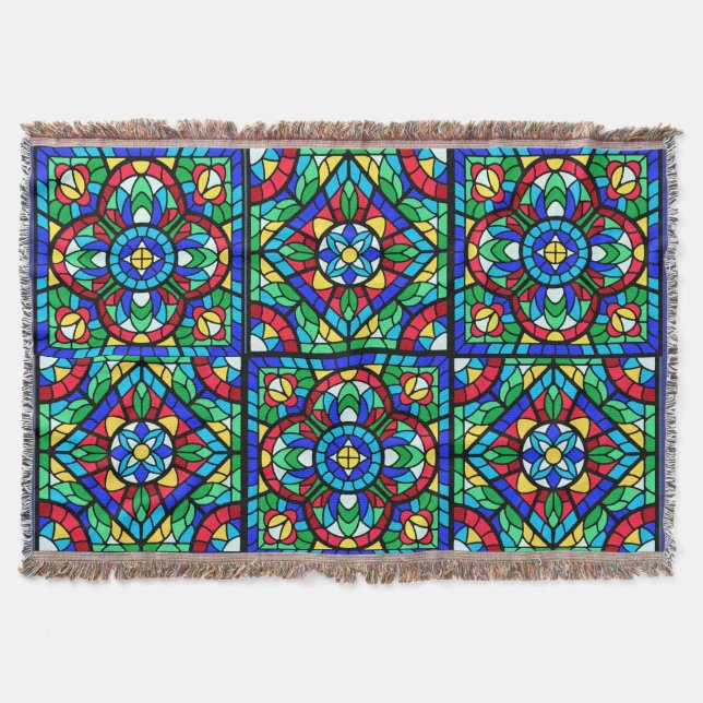 Colorful Throw  Blanket (Front)