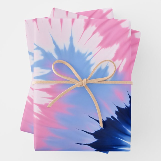 Colorful Tie Dye Art Wrapping Paper Sheets (Creator Uploaded)