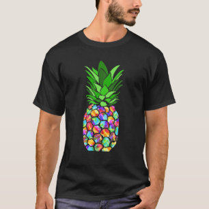 Colorful Tie Dye Pineapple Pattern Print, Hello Su T-Shirt