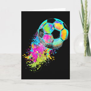 Colorful Tie Dye Soccer Ll Card