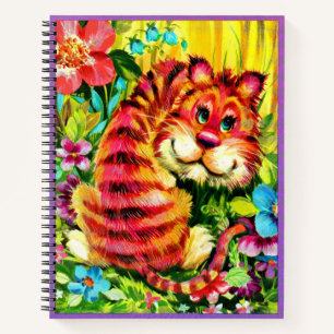 colorful tiger notebook