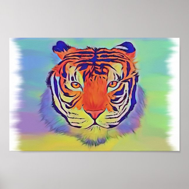 Colorful Tiger Poster (Front)