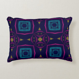 Colorful Tile illustration. Fashion Geometric Orna Decorative Cushion
