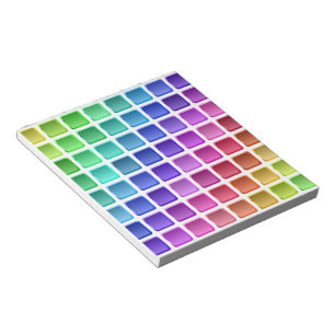 COLORFUL TILE SQUARES NOTEPAD