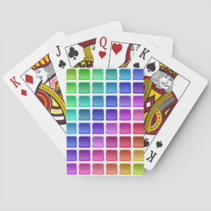 COLORFUL TILE SQUARES PLAYING CARDS