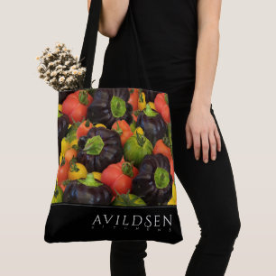Colorful Tomato & Purple Bell Pepper Medley Tote Bag