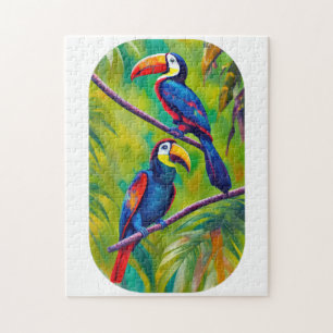Colorful Toucan Bird Art Jigsaw Puzzle