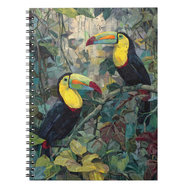 Colorful Toucan Jungle Notebook (Front)