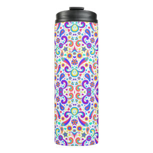 Colorful travel mug with vibrant