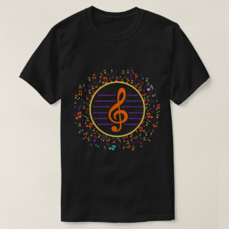 Colorful Treble Clef | Vibrant Music Note Art T-Shirt
