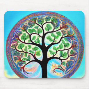 Colorful Tree of Life Mousepad